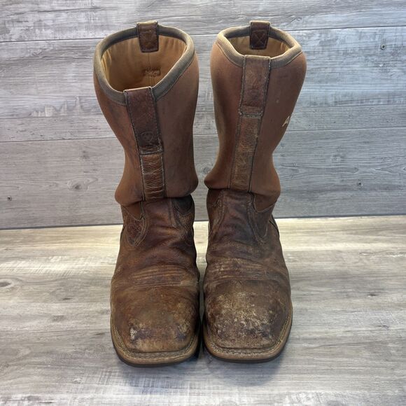 Ariat Mens US Size 13 D Hybrid All Weather Waterproof Steel Toe Work Boots Brown - Picture 2 of 14